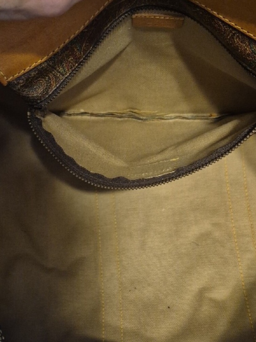 Vintage Etro Milano Arnica Paisley Weekender Duffle Bag Made in Italy - Picture 12 of 14
